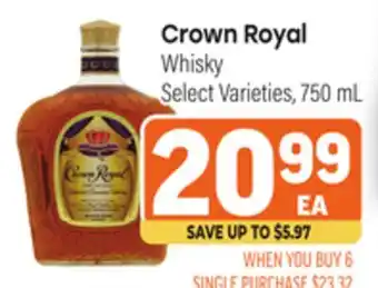 Tony’s Fresh Market Crown Royal Whisky offer
