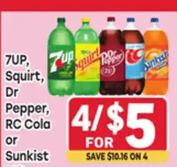 Tony’s Fresh Market 7UP, Squirt, Dr Pepper, RC Cola or Sunkist offer