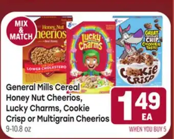 Tony’s Fresh Market General Mills Cereal Honey Nut Cheerios, Lucky Charms, Cookie Crisp or Multigrain Cheerios offer