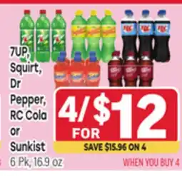Tony’s Fresh Market 7UP, Squirt, Dr Pepper, RC Cola or Sunkist offer