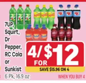 Tony’s Fresh Market 7UP, Squirt, Dr Pepper, RC Cola or Sunkist offer