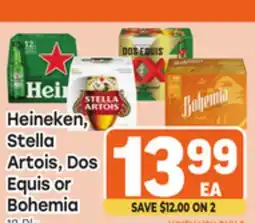 Tony’s Fresh Market Heineken, Stella Artois, Dos Equis or Bohemia offer