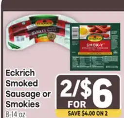 Tony’s Fresh Market Eckrich Smoked Sausage or Smokies offer