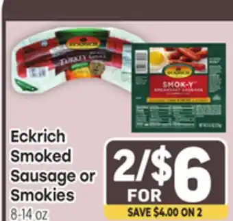 Tony’s Fresh Market Eckrich Smoked Sausage or Smokies offer