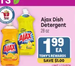 Tony’s Fresh Market Ajax Dish Detergent offer