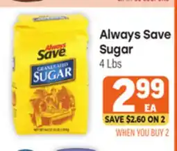 Tony’s Fresh Market Always Save Sugar offer