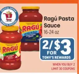 Tony’s Fresh Market Ragú Pasta Sauce offer