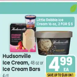 Tony’s Fresh Market Hudsonville Ice Cream, 48oz or Ice Cream Bars 4 ct offer