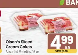 Tony’s Fresh Market Olson's Sliced Cream Cakes offer