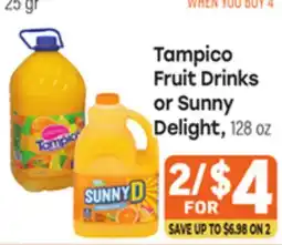 Tony’s Fresh Market Tampico Fruit Drinks or Sunny Delight offer