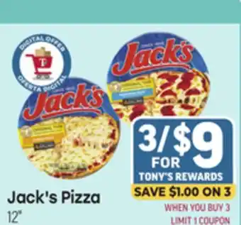 Tony’s Fresh Market Jack's Pizza offer