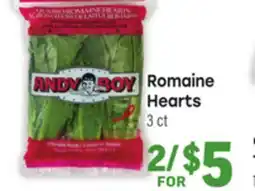 Tony’s Fresh Market Romaine Hearts offer