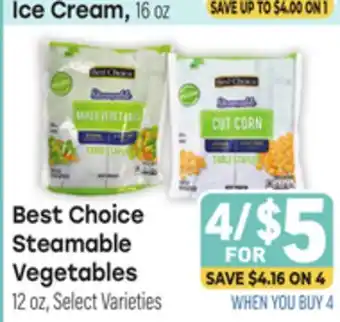 Tony’s Fresh Market Best Choice Steamable Vegetables offer