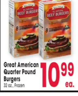 Jewel-Osco Great American Quarter Pound Quarter Pound Burgers offer