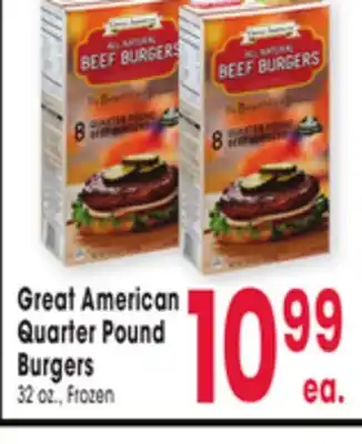 Jewel-Osco Great American Quarter Pound Quarter Pound Burgers offer