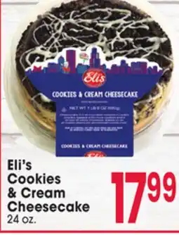 Jewel-Osco Eli's Cookies & Cream Cheesecake offer