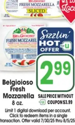 Jewel-Osco Belgioioso Fresh Fresh Mozzarella offer