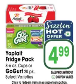 Jewel-Osco Yoplait Fridge Pack 8-6 oz. Cups or GoGurt 20 pk offer