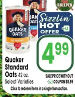 Jewel-Osco Quaker Standard Oats offer