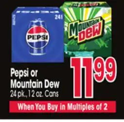 Jewel-Osco Pepsi or Mountain Dew offer