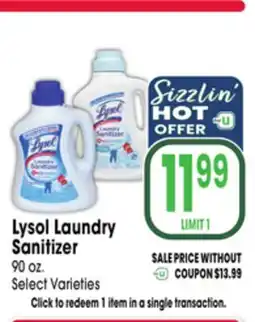 Jewel-Osco Lysol Laundry Sanitizer offer