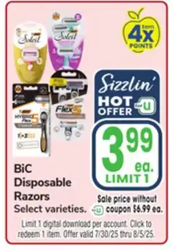 Jewel-Osco BiC Disposable Razors offer