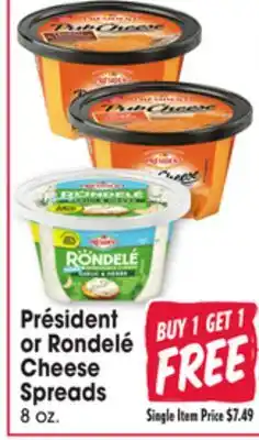 Jewel-Osco Président or Rondelé Cheese Spreads offer