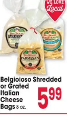 Jewel-Osco Belgioioso Shredded or Grated Italian Cheese Bags offer