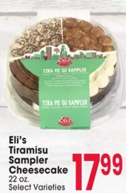 Jewel-Osco Eli's Tiramisu Sampler Cheesecake offer
