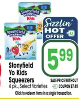 Jewel-Osco Stonyfield Yo Kids Squeezers offer