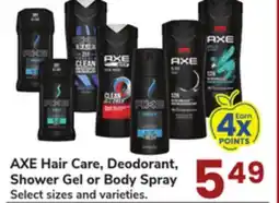 Jewel-Osco AXE Hair Care, Deodorant, Shower Gel or Body Spray offer