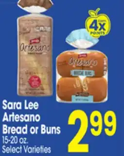Jewel-Osco Sara Lee Artesano Bread or Buns offer