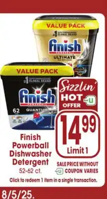 Jewel-Osco Finish Powerball Dishwasher Detergent offer