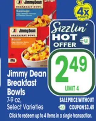 Jewel-Osco Jimmy Dean Breakfast Bowls offer