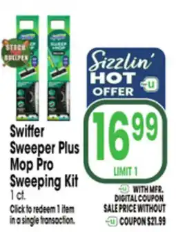Jewel-Osco Swiffer Sweeper Plus Mop Pro Sweeping Kit offer