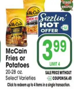 Jewel-Osco McCain Fries or Potatoes offer