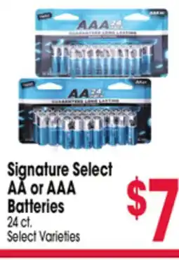 Jewel-Osco Signature Select AA or AAA Batteries offer