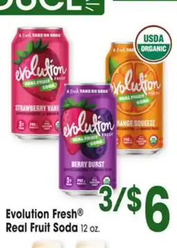 Jewel-Osco Evolution Fresh Real Fruit Soda offer