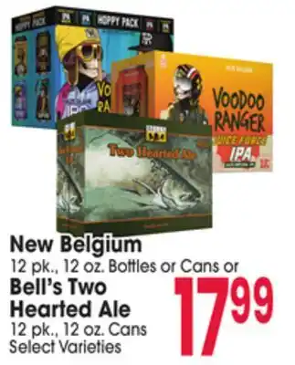 Jewel-Osco New Belgium 12 pk., 12 oz. Bottles or Cans or Bell's Two Hearted Ale 12 pk., 12 oz. Cans offer