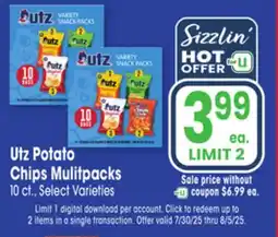 Jewel-Osco Utz Potato Chips offer