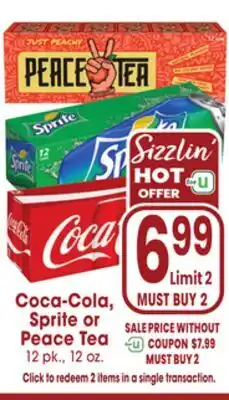 Jewel-Osco Coca-Cola, Sprite or Peace Tea offer