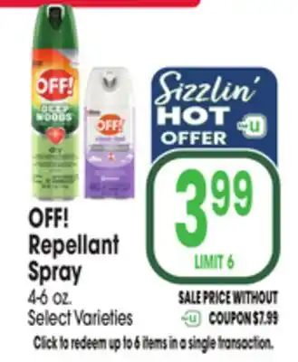 Jewel-Osco OFF! Repellant Spray offer