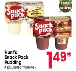 Jewel-Osco Hunt's Snack Pack Pudding offer