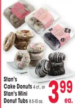 Jewel-Osco Stan's Cake Donuts 4 ct., or Stan's Mini Donut Tubs 8.5-10 oz offer