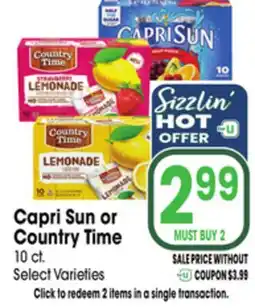 Jewel-Osco Capri Sun or Country Time offer