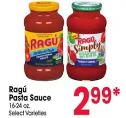 Jewel-Osco Ragú Pasta Sauce offer