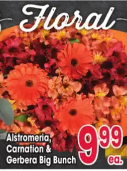 Jewel-Osco Alstromeria Carnation & Gerbera Big Bunch offer