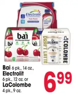 Jewel-Osco Bai 6 pk., 14 oz., Electrolit 6 pk., 12 oz. or LaColombe 4 pk., 9 oz offer