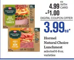 Mariano's Hormel Natural Choice Lunchmeat offer