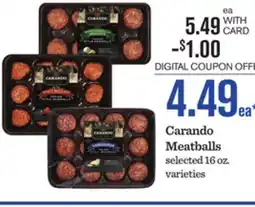 Mariano's Carando Meatballs offer